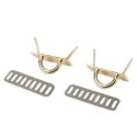 2-piece small D-ring bridge connectors with prong backplate
