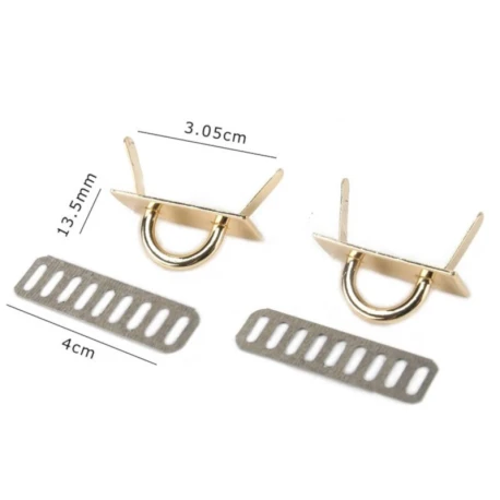 2-piece small D-ring bridge connectors with prong backplate