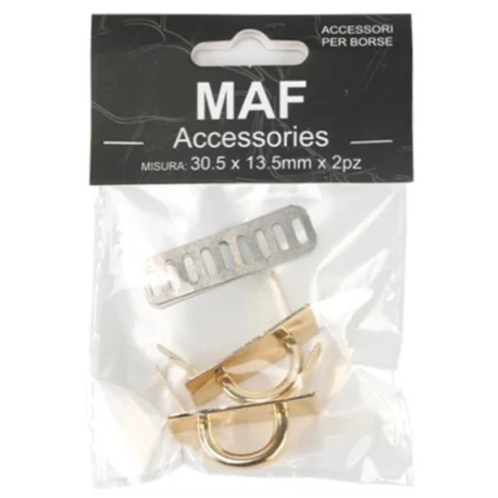 2-piece small D-ring bridge connectors with prong backplate