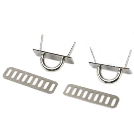 2-piece small D-ring bridge connectors with prong backplate