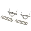 2-piece small D-ring bridge connectors with prong backplate