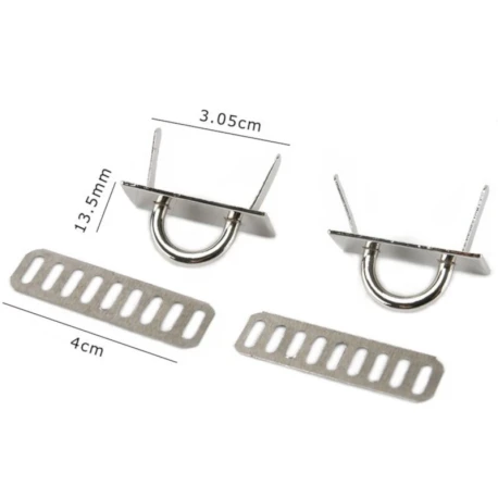 2-piece small D-ring bridge connectors with prong backplate