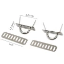 2-piece small D-ring bridge connectors with prong backplate