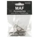 2-piece small D-ring bridge connectors with prong backplate