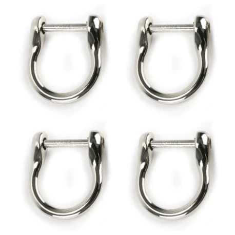 15mm U-shaped horseshoe D-rings with screw bar (set of 4)