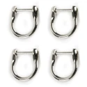 15mm U-shaped horseshoe D-rings with screw bar (set of 4)