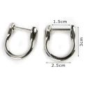 15mm U-shaped horseshoe D-rings with screw bar (set of 4)