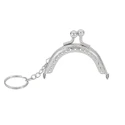 Chiusura clic-clac 6,5 cm con anello portachiavi