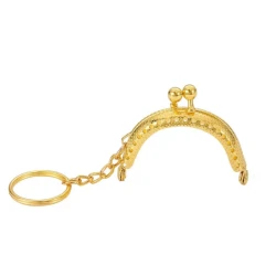 Chiusura clic clac con anello portachiavi petit mini portamonete argento 2