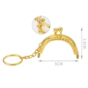 Chiusura clic clac con anello portachiavi petit mini portamonete bronzo