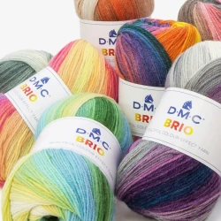 DMC Brio multicolour self-striping wool blend yarn 100g