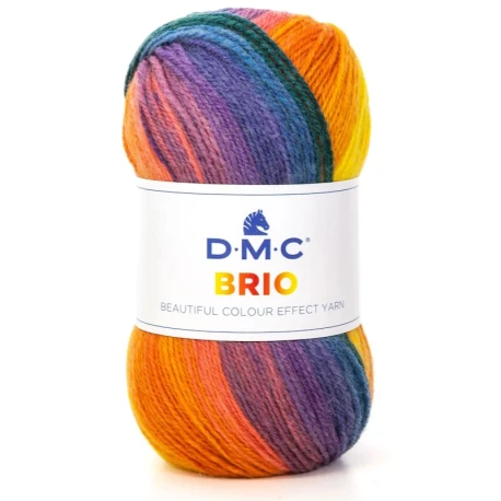 DMC Brio multicolour self-striping wool blend yarn 100g
