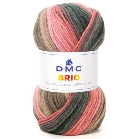 DMC Brio multicolour self-striping wool blend yarn 100g