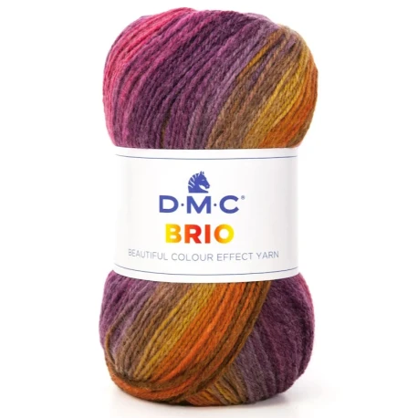 DMC Brio multicolour self-striping wool blend yarn 100g