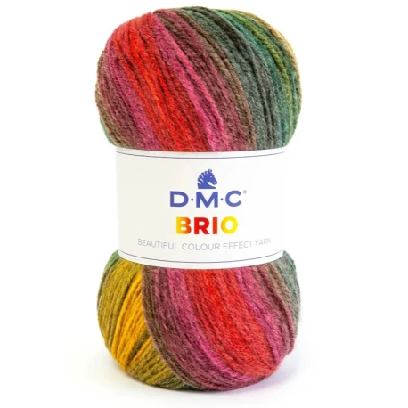 DMC Brio multicolour self-striping wool blend yarn 100g