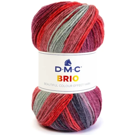 Filato DMC Brio misto lana multicolore effetto rigato 100g