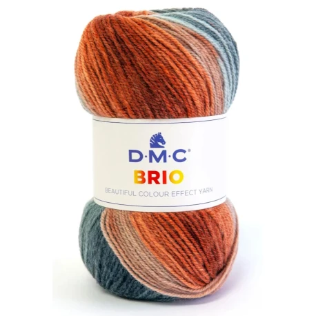Filato DMC Brio misto lana multicolore effetto rigato 100g