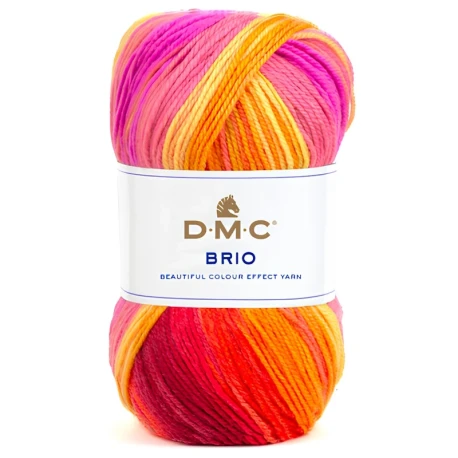 Filato DMC Brio misto lana multicolore effetto rigato 100g