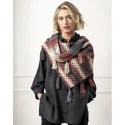 Leaflet DMC Brio: schema maglia scialle con nappe