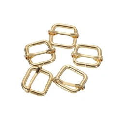 2.5cm gold metal slide buckle with adjustable roller bar