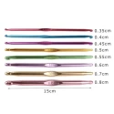 Colorful anodized aluminum crochet hook set 3.5–8 mm