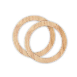 Manici per borse rotondi in legno naturale 13 cm (2 pz)