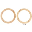 Pair of 13 cm round natural wood bag handles