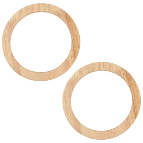 Manici per borse rotondi in legno naturale 13 cm (2 pz)