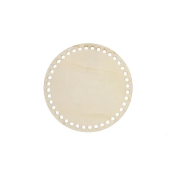 Round wooden base for crochet bags and baskets 10 cm