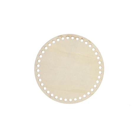 Round wooden base for crochet bags and baskets 10 cm
