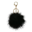Ciondolo borsa e portachiavi Pom Pom 9 cm eco pelliccia oro