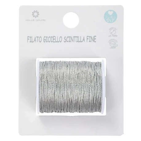 Scintilla Fine 0,7 mm filato metallizzato per bijoux