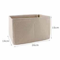 Medium felt bag organizer insert 26x14x15 cm, open-top with pockets 2