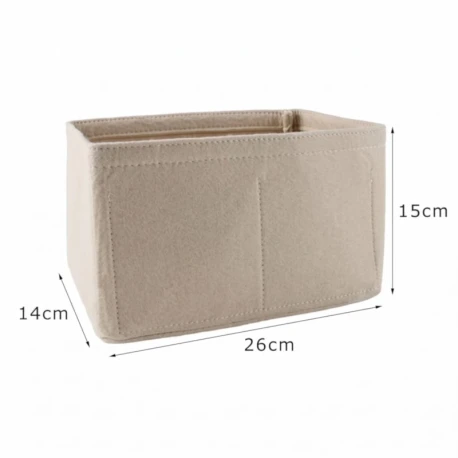 Organizer interno in feltro per borsa media 26x14x15 cm