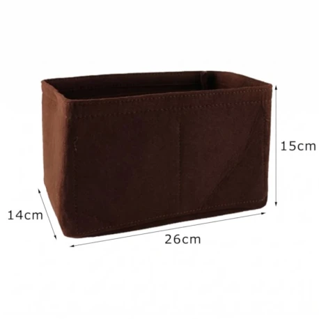 Organizer interno in feltro per borsa media 26x14x15 cm