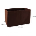 Medium felt bag organizer insert 26x14x15 cm, open-top with pockets