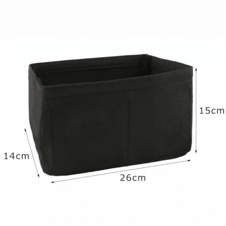 Medium felt bag organizer insert 26x14x15 cm, open-top with pockets