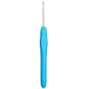Uncinetto ergonomico 4.0 mm azzurro con manico in plastica