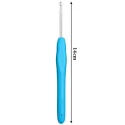 Uncinetto ergonomico 4.0 mm azzurro con manico in plastica