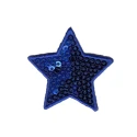 Applicazione Termoadesiva Stella Paillette Blu - Modidea