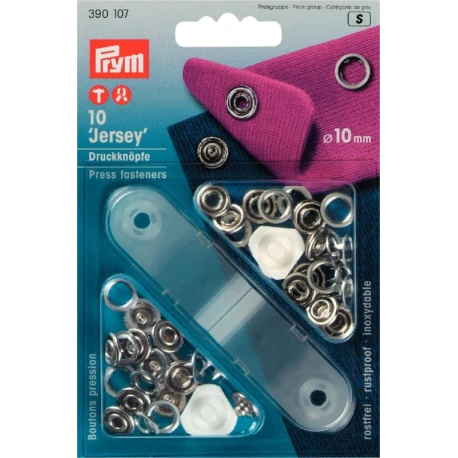 Bottoni a pressione 'Jersey' ANELLO ARGENTO 10mm - 390107 Prym