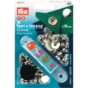 Bottoni a pressione 'Sport & Camping' ARGENTO 15mm - 390201 Prym