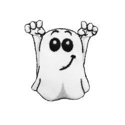 Ghost BOO embroidered iron-on patch appliqué