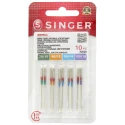 SINGER machine needles 70,80,90,100 Assorted 10 pieces with flat head