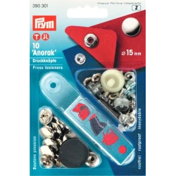Bottoni a pressione ANORAK ARGENTO 15 mm - 390301 Prym 2