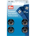Black snap fasteners, 17 mm - 341254 Prym