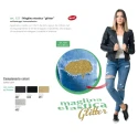 Saldastrappi GLITTER in MAGLINA termoadesivo 15 x 20 cm - 121 Marbet