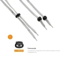 Fermacorda a 2 fori in plastica NERO - 196.39 Marbet
