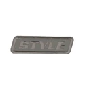 Style Small BEIGE lettering self-adhesive embroidered appliqué