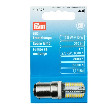 LED spare lamp for sewing machine, bayonet fitting - 610376 Prym